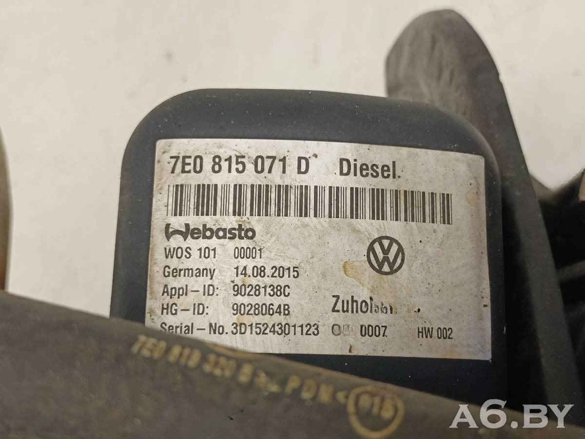 Автономный отопитель Volkswagen Transporter T5, 2012 г., OEM 7E0815071D, арт. 106757797_3, фото 9
