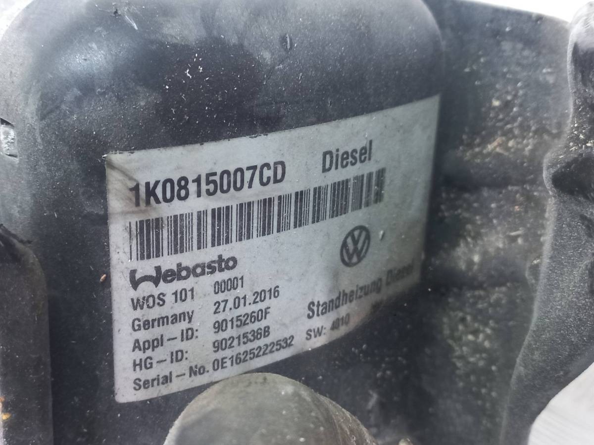 Автономный отопитель Volkswagen Passat, 2008 г., OEM 1K0815007CD, арт. 1118540, фото 7