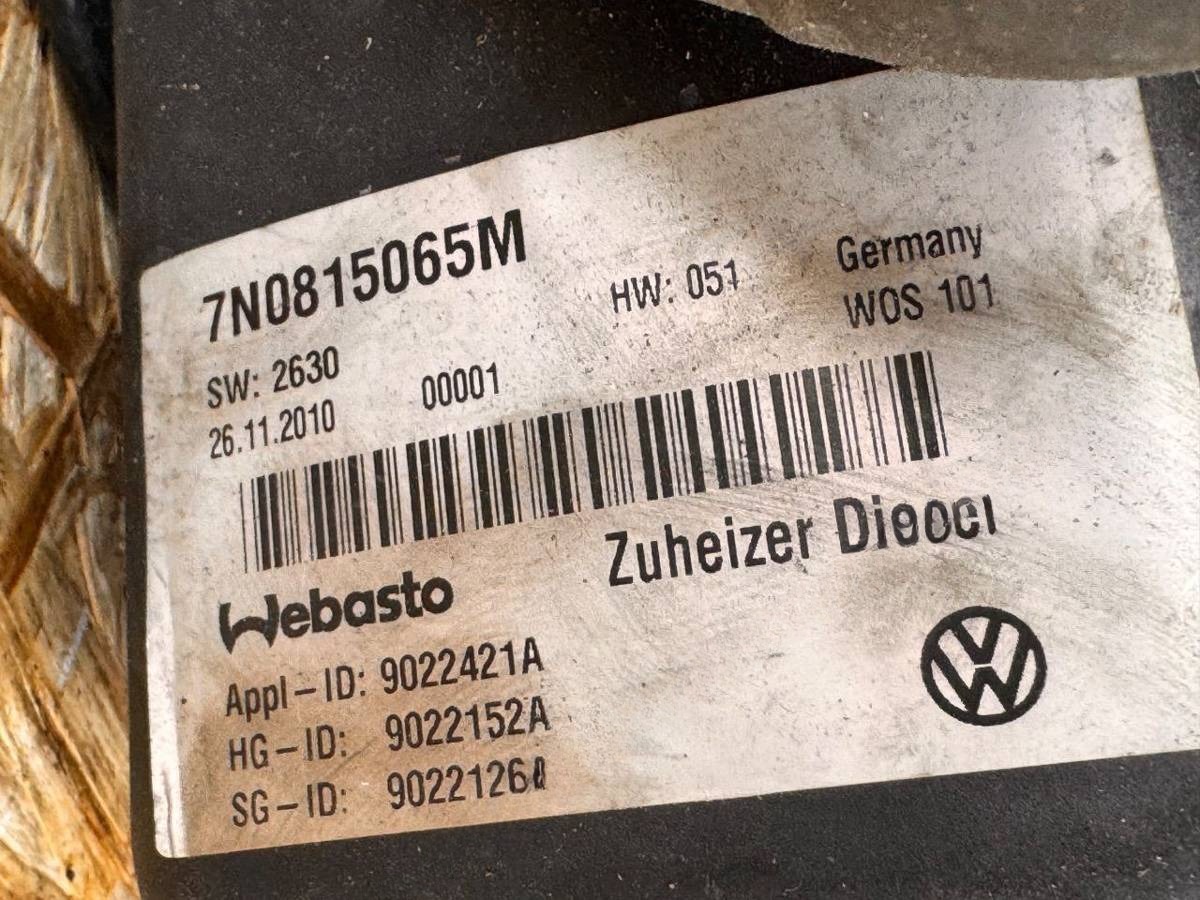 Автономный отопитель Volkswagen Sharan, 2011 г., OEM 7N0815065M, арт. 113786029, фото 5