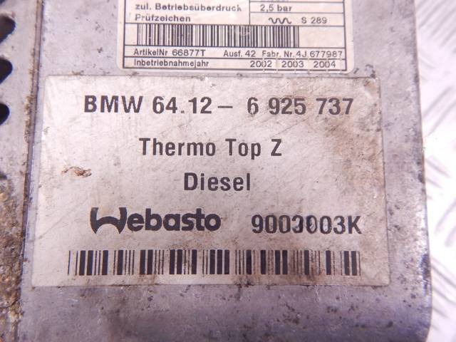 Автономный отопитель BMW E65/E66, 2002 г., OEM 64128386068, арт. 15360314, фото 8