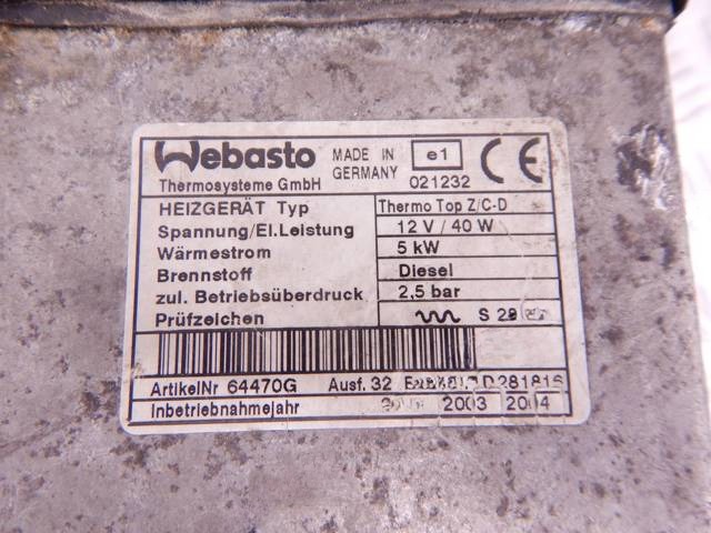 Автономный отопитель BMW E39, 2002 г., OEM 61128387111, арт. 15360772, фото 7