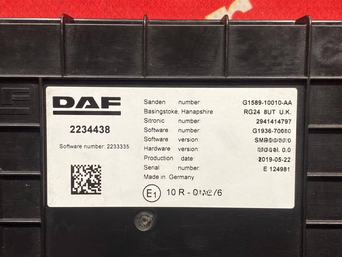 Блок управления DAF XF, 2019 г., OEM 2234438, арт. 62907x1v1, фото 5