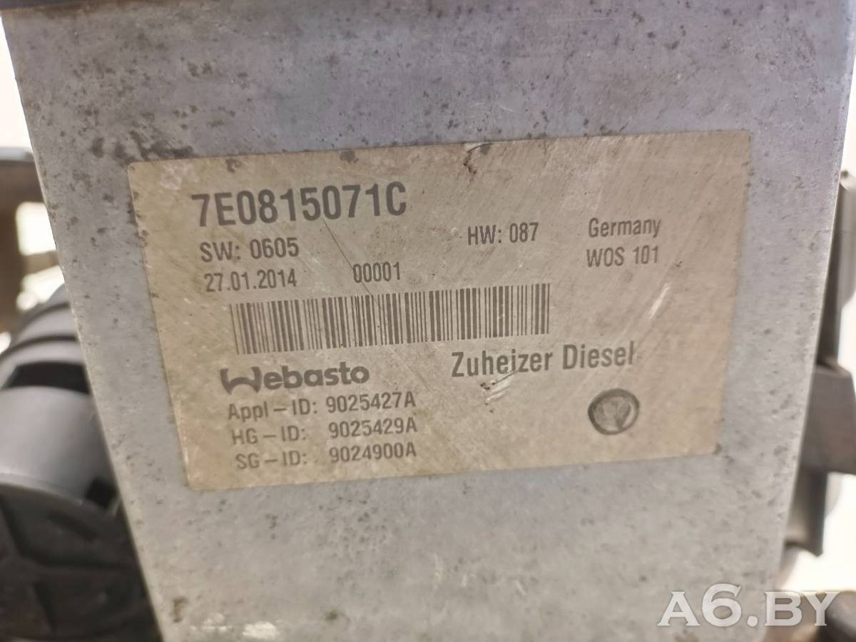 Автономный отопитель Volkswagen Transporter T6, 2015 г., OEM 7E0815071C, арт. 90271529, фото 9