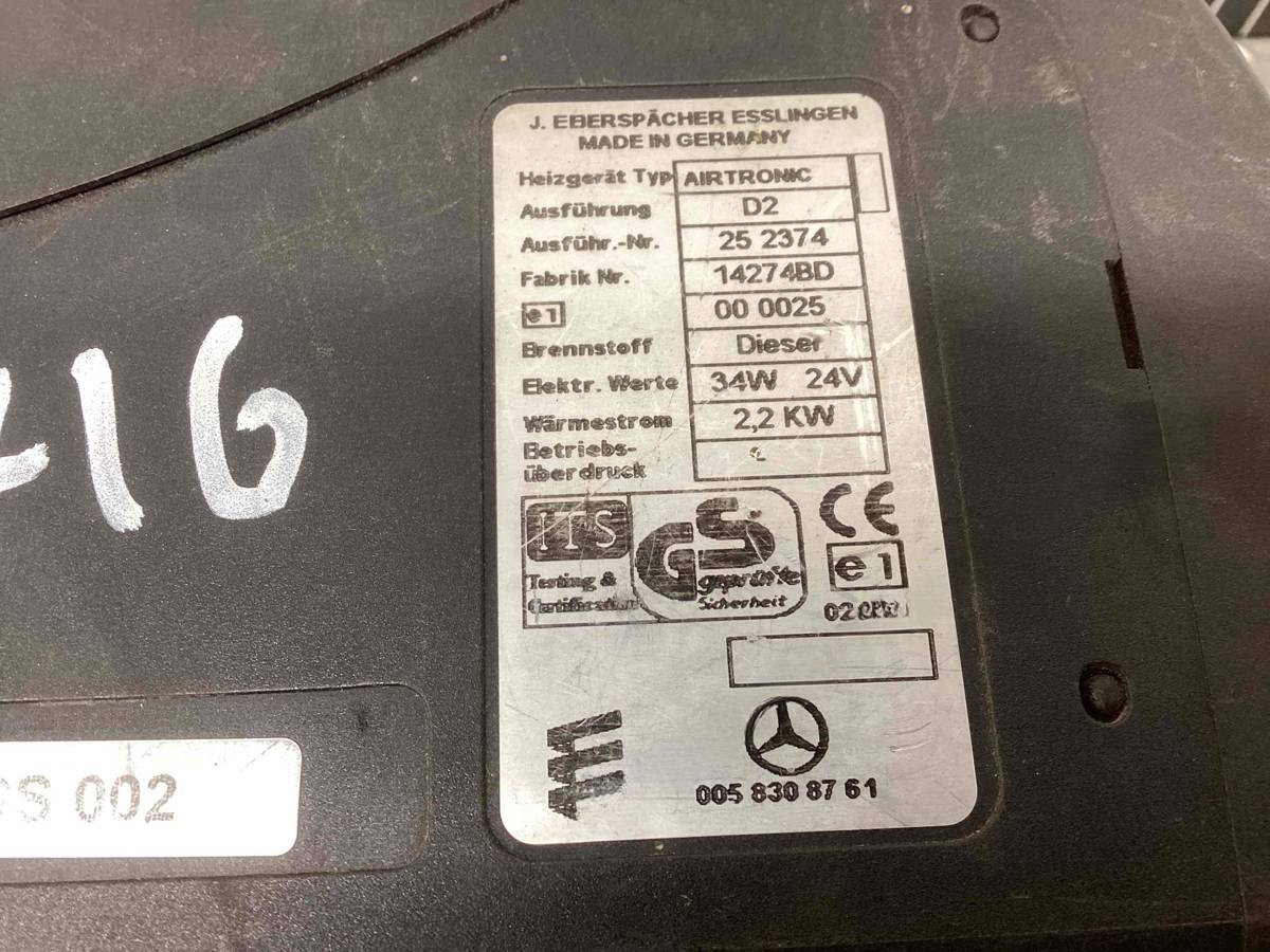 Автономный отопитель Mercedes Axor Axor -н.в, 2001 г., OEM A0058308761, арт. A779716, фото 3