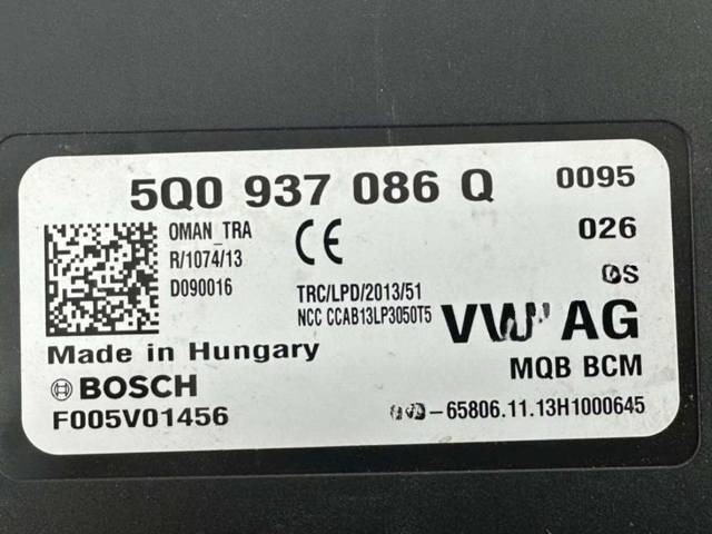 Блок комфорта Volkswagen Passat B8, 2015 г., OEM 5Q0937086Q, арт. B9621_4, фото 3