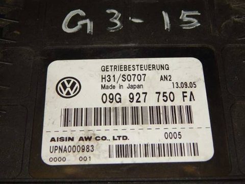 Блок управления АКПП Volkswagen Golf, 2005 г., OEM 09G927750FA, арт. 32055