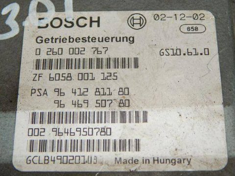 Блок управления АКПП Peugeot 607, 2002 г., OEM 0260002767, арт. 33049, фото 2