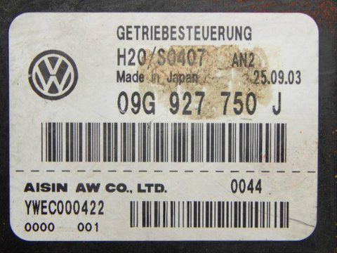 Блок управления АКПП Volkswagen Touran, 2003 г., OEM 09G927750J, арт. 35210, фото 2