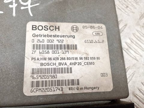 Блок управления АКПП Peugeot 407, 2006 г., OEM 0260002922, арт. A10215, фото 4