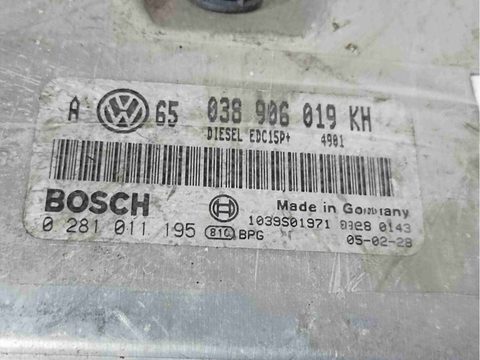 Блок управления двигателем Volkswagen Golf, 2000 г., OEM 038906019kh, арт. 015963, фото 2
