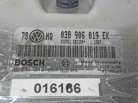 Блок управления двигателем Volkswagen Passat, 2002 г., OEM 038906019ek, арт. 016186, фото 2