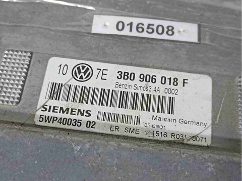 Блок управления двигателем Volkswagen Passat, 2002 г., OEM 3b0906018f, арт. 016508, фото 2