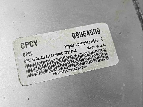 Блок управления двигателем Opel Vectra, 1999 г., OEM 09364599, арт. 021370, фото 6