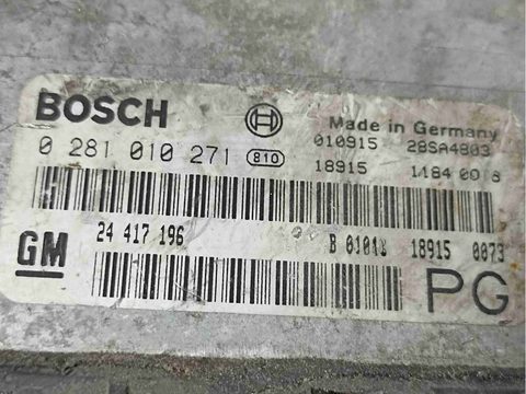 Блок управления двигателем Opel Vectra, 2000 г., OEM 0281010271, арт. 022812, фото 2