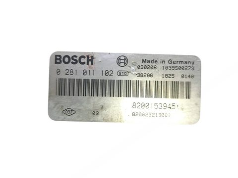Блок управления двигателем Renault Laguna, 2002 г., OEM 0281011102, арт. 1056721261, фото 2