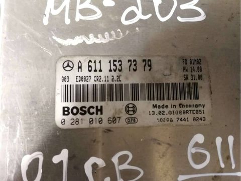 Блок управления двигателем Mercedes C W203, 2001 г., OEM 6111537379, арт. 64958362, фото 2
