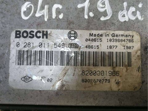 Блок управления двигателем Renault Scenic, 2004 г., OEM 0281011549, арт. 65112818, фото 3