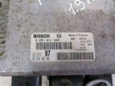 Блок управления двигателем Peugeot 806, 1998 г., OEM 0281011342, арт. 72227804, фото 2