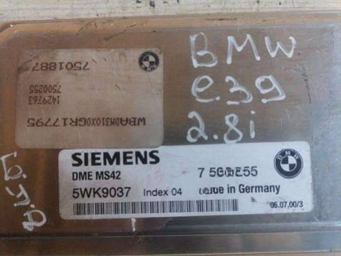 Блок управления двигателем BMW 5 E39, 2000 г., OEM SIEMENS5WK9037, арт. 82653031, фото 3