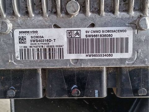 Блок управления двигателем Peugeot 607, 2001 г., OEM SID803A, арт. 86006946