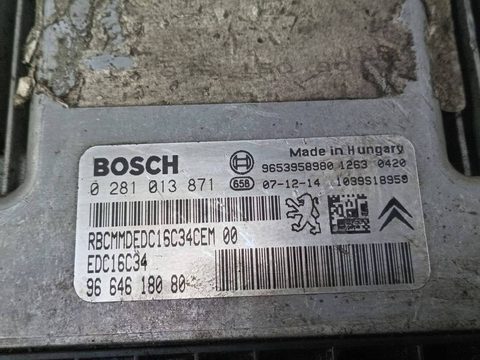 Блок управления двигателем Citroen C4, 2007 г., OEM 0281013871, арт. 88376597, фото 4