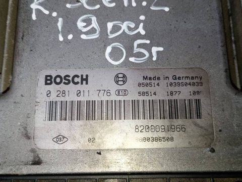 Блок управления двигателем Renault Scenic, 2005 г., OEM 0281011776, арт. 88376603, фото 2