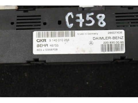 Блок управления печки/климат-контроля Mercedes S W220, 2001 г., OEM 2208300085, арт. C758, фото 3