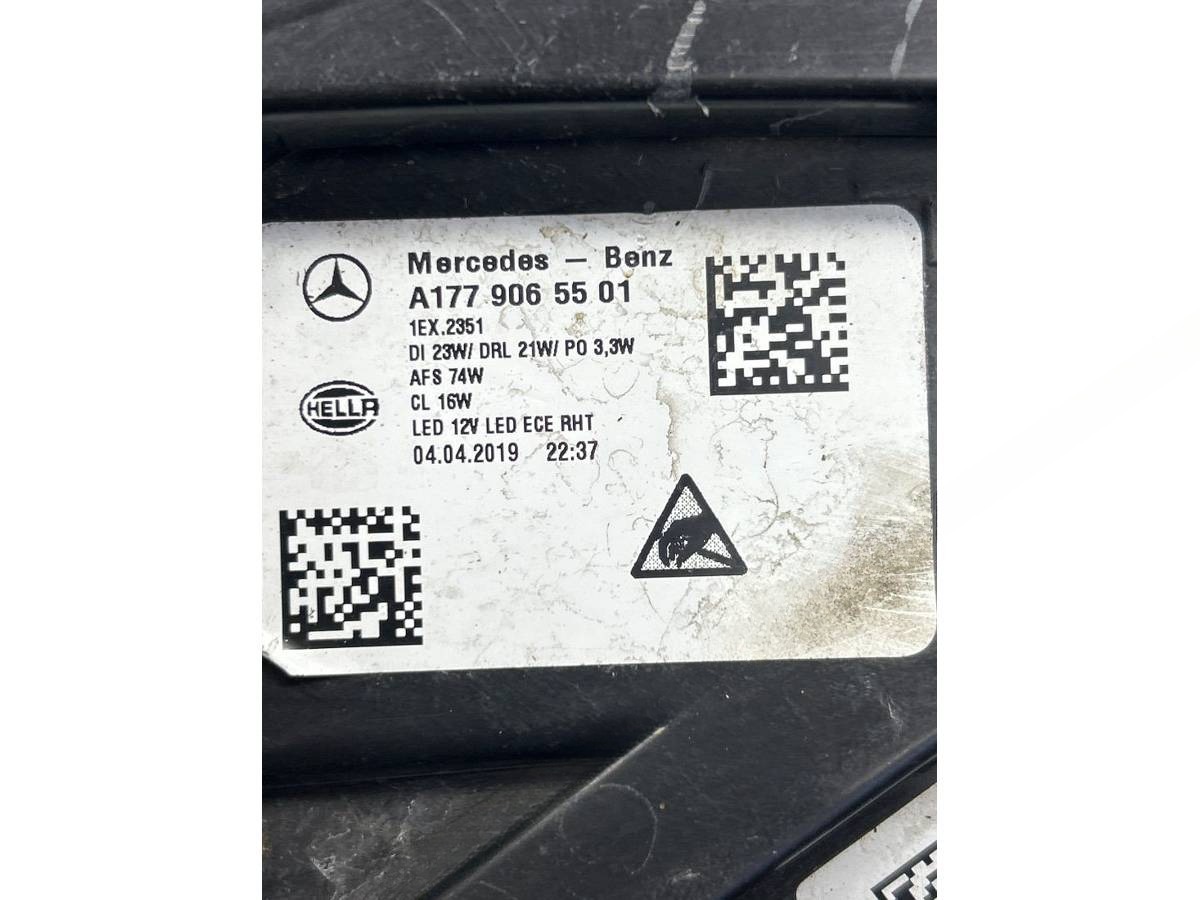 Фара левая Mercedes A W177, 2019 г., OEM A1779065501, арт. 30789, фото 7