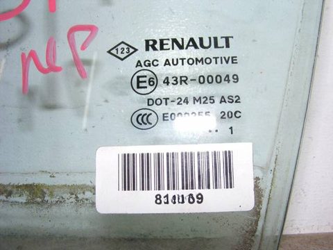 Форточка передняя левая Renault Scenic, 2011 г., арт. 814059, фото 2