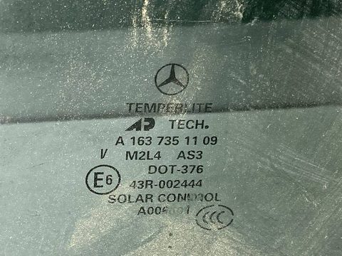 Форточка задняя левая Mercedes ML W163, 2004 г., OEM A1637351109, арт. 24547, фото 2