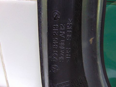 Форточка задняя левая Volkswagen Golf, 2012 г., OEM 5G6845213B, арт. 32280, фото 6