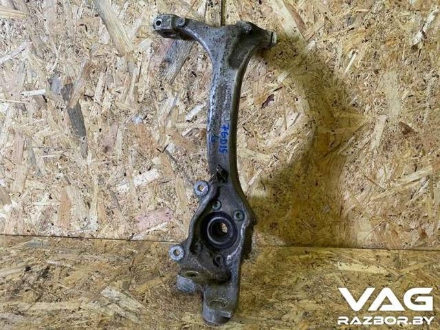 Поворотный кулак левый Audi A8 D3, 2004 г., OEM 4E0407257M, арт. B32314783