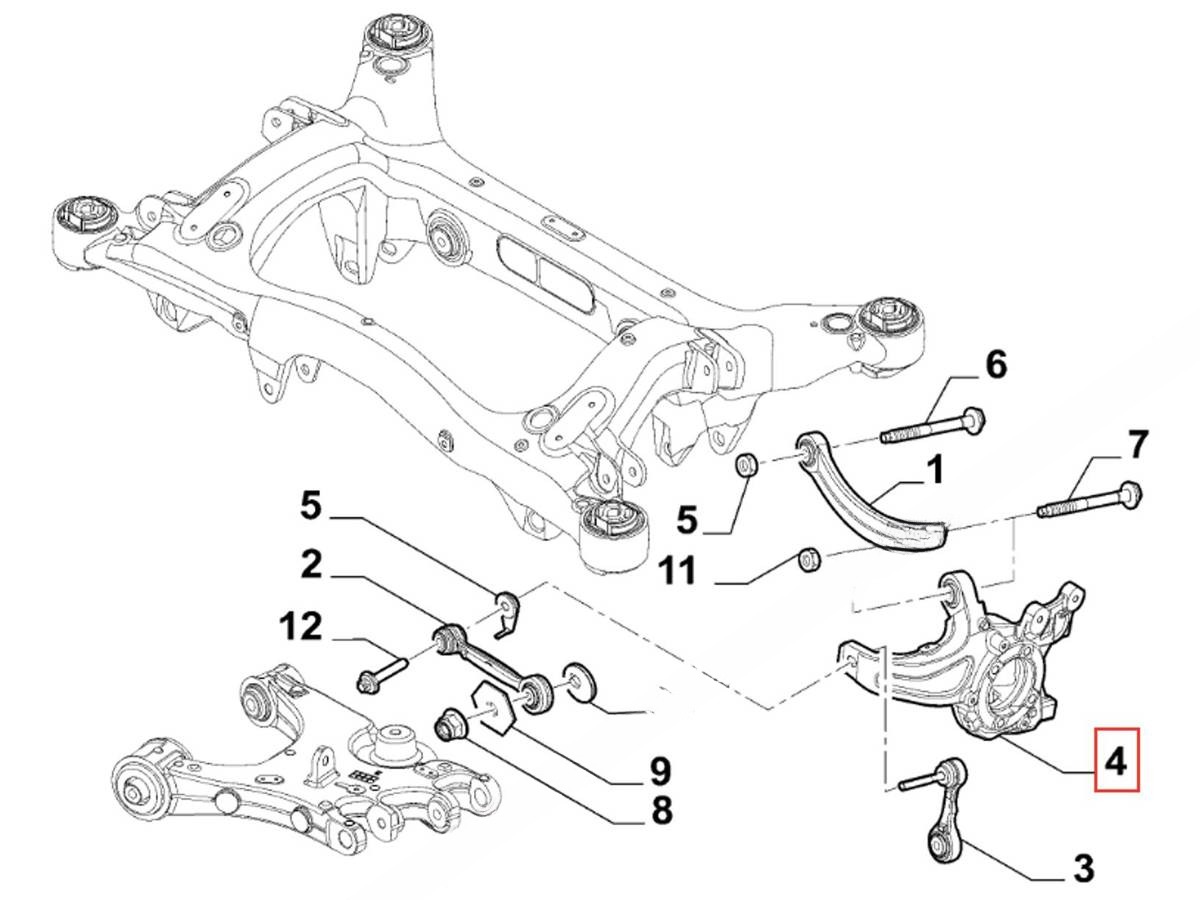 Кулак задний левый Alfa Romeo Stelvio, 2021 г., OEM 00505357000, арт. 4517186, фото 7