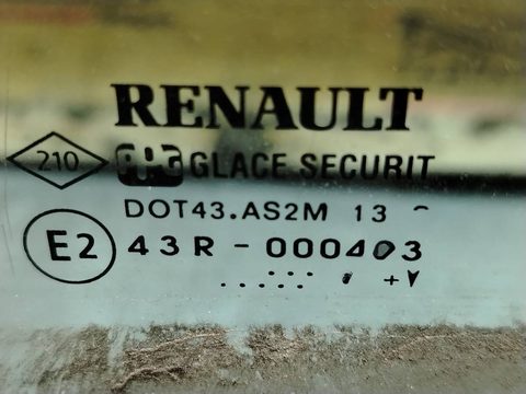 Стекло двери задней левой Renault Laguna, 1993 г., OEM 43r000493, арт. 207937, фото 2