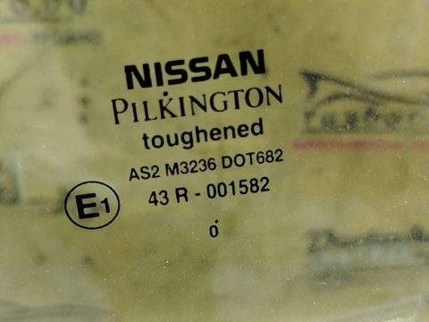 Стекло двери задней левой Nissan Almera N16, 2000 г., OEM 43r001582, арт. 208297, фото 2