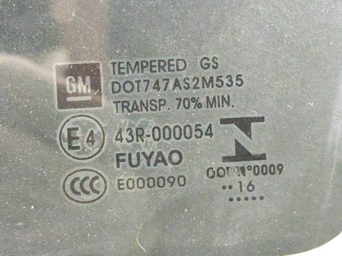 Стекло двери задней левой Chevrolet Cruze, 2017 г., OEM D0T747, арт. 312610, фото 2
