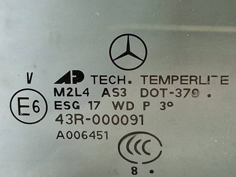 Стекло двери задней левой Mercedes ML W164, 2009 г., арт. 320840, фото 5