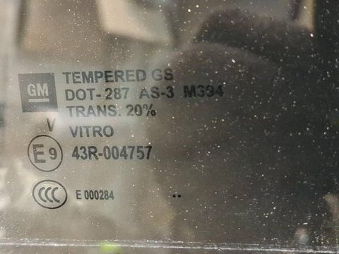 Стекло двери задней левой Chevrolet Blazer, 2019 г., OEM 43R004757, арт. 325039, фото 4