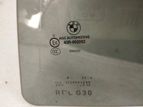 Стекло двери задней левой BMW 5 G30/G31, 2018 г., арт. 34347, фото 2