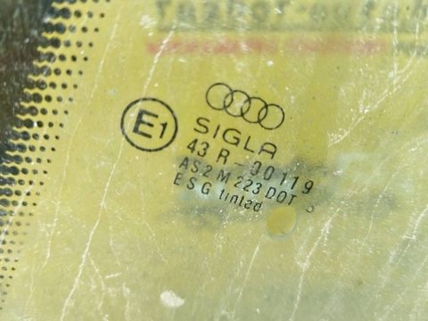 Стекло двери задней левой Audi 80 B4/8C, 1991 г., арт. 56114, фото 2