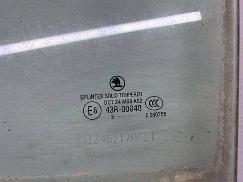Стекло двери задней левой Skoda Octavia A5, 2007 г., OEM 1Z9845205, арт. B113538088, фото 2