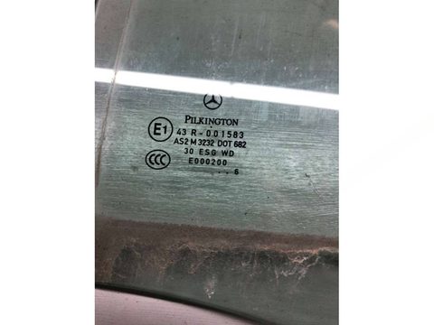 Стекло двери задней левой Mercedes A W169, 2006 г., OEM A1697350110, арт. B52037234, фото 2