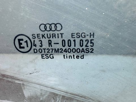 Стекло двери задней левой Audi 80 B3, 1990 г., OEM 893837571, арт. B93470232, фото 2