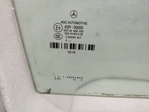 Стекло двери задней правой Mercedes S W222, 2015 г., арт. 20693, фото 2