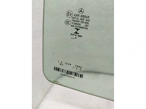 Стекло двери задней правой Mercedes E W213, 2017 г., OEM A2137350210, арт. 20966, фото 2