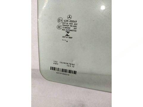 Стекло двери задней правой Mercedes E W213, 2017 г., OEM A2137350210, арт. 21863, фото 5