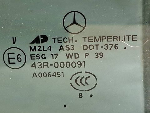 Стекло двери задней правой Mercedes ML W164, 2009 г., арт. 320838, фото 4