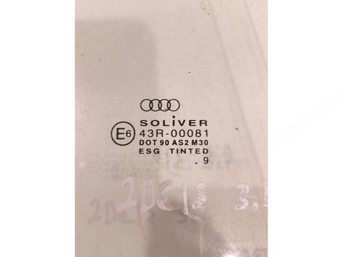 Стекло двери задней правой Audi A6 C5 (S6,RS6), 1999 г., арт. 94393829, фото 2