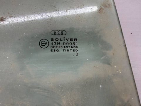 Стекло двери задней правой Audi A6 C5 (S6,RS6), 2000 г., OEM 4B9845206B, арт. B113539759, фото 2