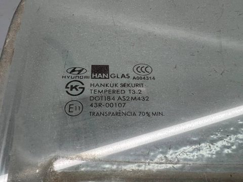 Стекло двери задней правой Hyundai Matrix, 2005 г., OEM 8342117000, арт. B86777149, фото 2